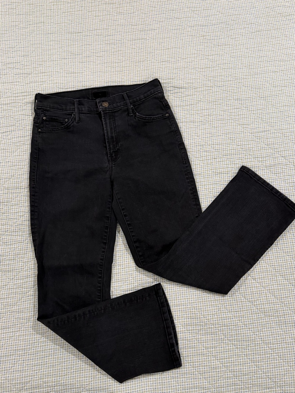 MOTHER Straight-Leg Women's Jeans in Black